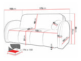 Kanapéágy Kanapa VIVA COMFY IV, Szín: Velo 627