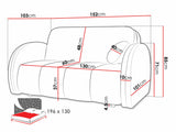 Kanapéágy Kanapa VIVA COMFY III, Szín: Velo 636