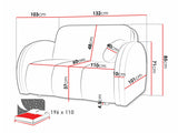 Kanapéágy Kanapa VIVA COMFY II, Szín: Velo 621