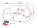 Kanapéágy Kanapa VIVA COMFY II, Szín: Velo 633