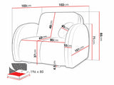 Fotel Kanapa VIVA COMFY I, Szín: Velo 623
