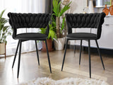 Szék készlet Krzesło MUZ/DC/1141/BK (2szt), Szín: Fekete