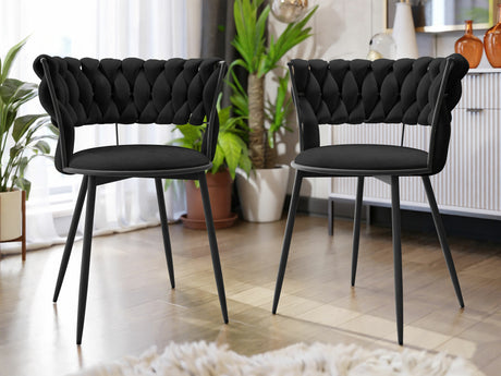 Szék készlet Krzesło MUZ/DC/1141/BK (2szt), Szín: Fekete