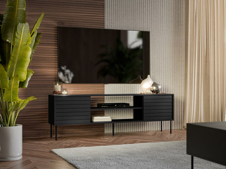 TV-állvány Szafka CORTINA RTV 180 EF, Szín: Fekete