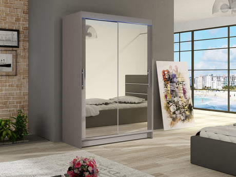 Gardróbszekrény Miami VII (Aldo), Szín: Kasmír, Led világítás: Igen