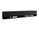 TV-állvány Lowboard A180 (Adenik 180), Led világítás: Nem, Szín: Grafit + Fekete