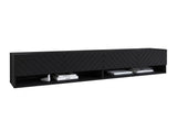 TV-állvány Lowboard A180 (Adenik 180), Led világítás: Nem, Szín: Fekete + Grafit