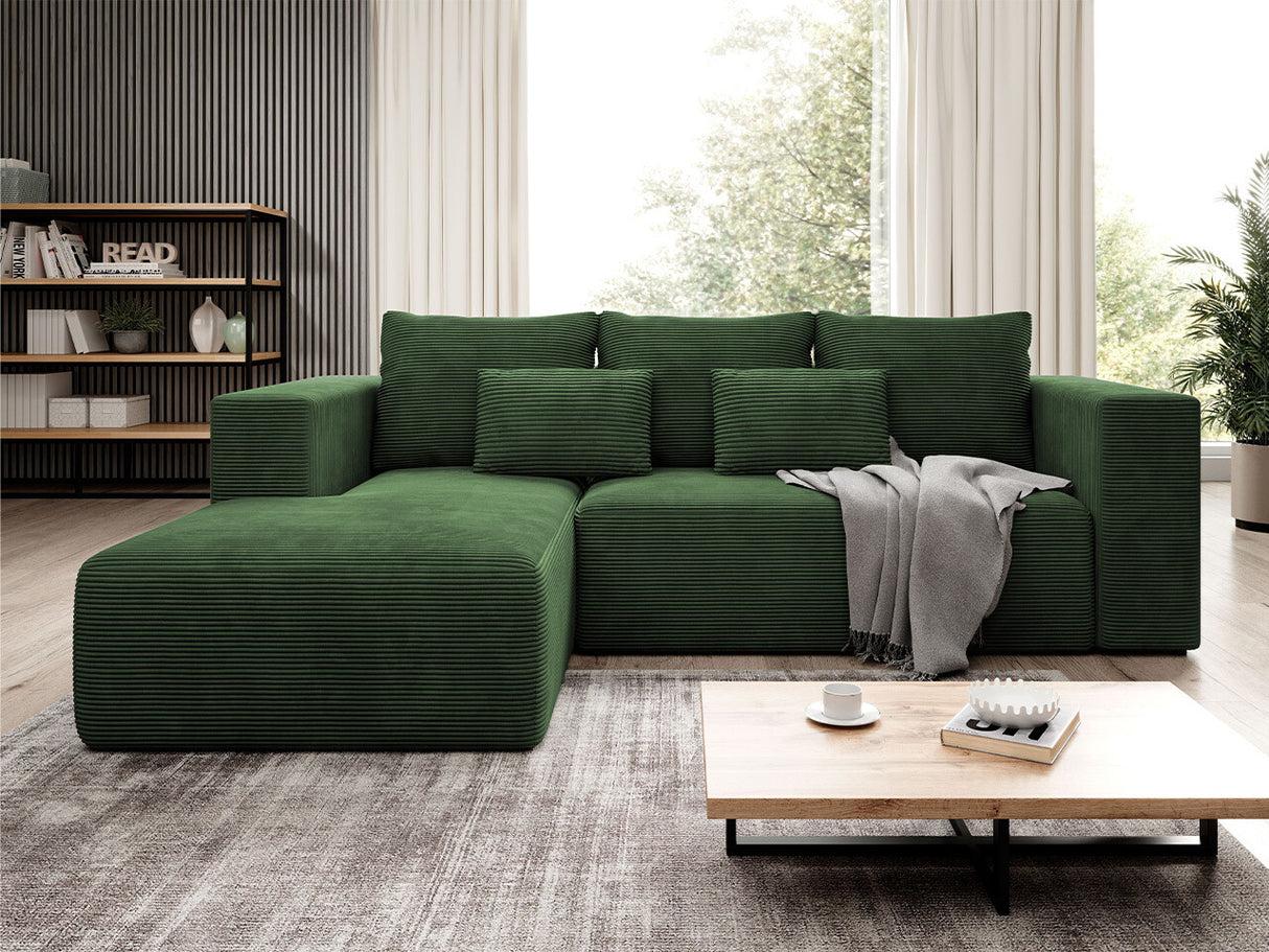Sarokkanapé Narożnik STRIPES (Zozolia Cord), Szín: Poso 14, Változatok: Balos