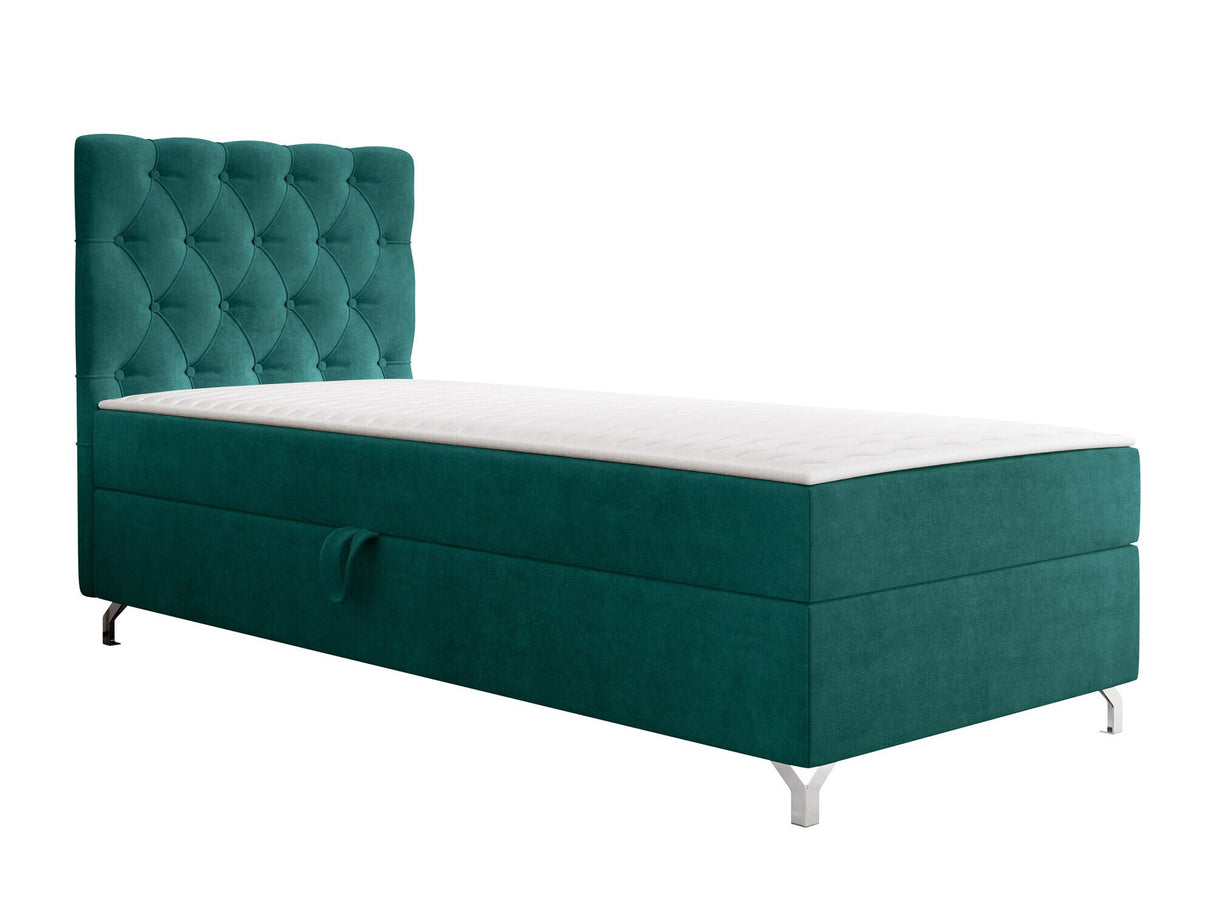 Kontinentális ágy Łóżko kontynentalne CHESTER z pojemnikiem + TOPPER, Szín: Manila 37, Alvó felület mérete: 80 x 200 cm, Ágyneműtartó: Bal oldalon