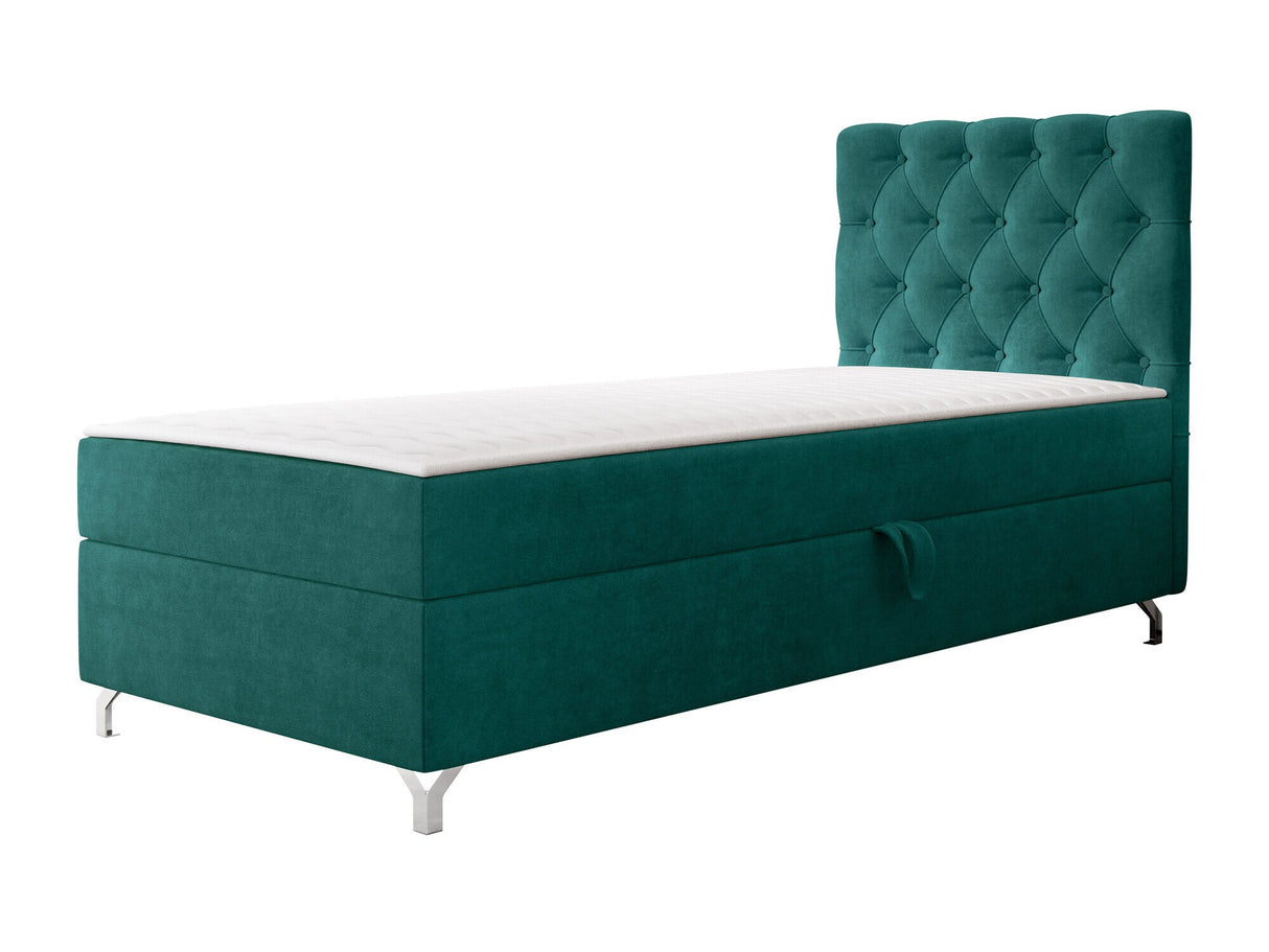 Kontinentális ágy Łóżko kontynentalne CHESTER z pojemnikiem + TOPPER, Szín: Manila 37, Alvó felület mérete: 80 x 200 cm, Ágyneműtartó: Jobbra