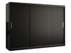 Gardróbszekrény RIFLO SLIM 1 250 (Towiro Slim 1 250), Szín: Fekete