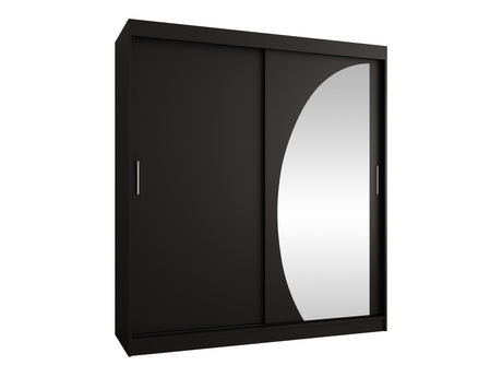 Gardróbszekrény WIKA 180, Szín: Fekete, Fiókok: Igen