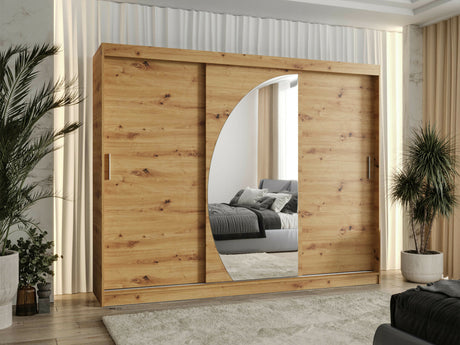 Gardróbszekrény WIKA 250, Szín: Artisan tölgy, Fiókok: Igen