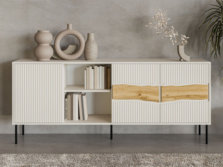 Szekrény Komoda INSERTO 190 3D1W (Wotan tölgy + Kasmír)