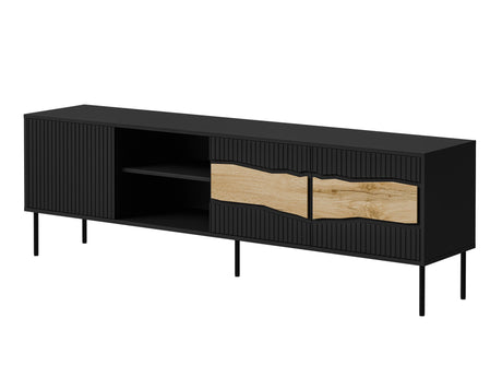 TV-állvány RTV INSERTO 190 3D1W (Fekete + Wotan tölgy)