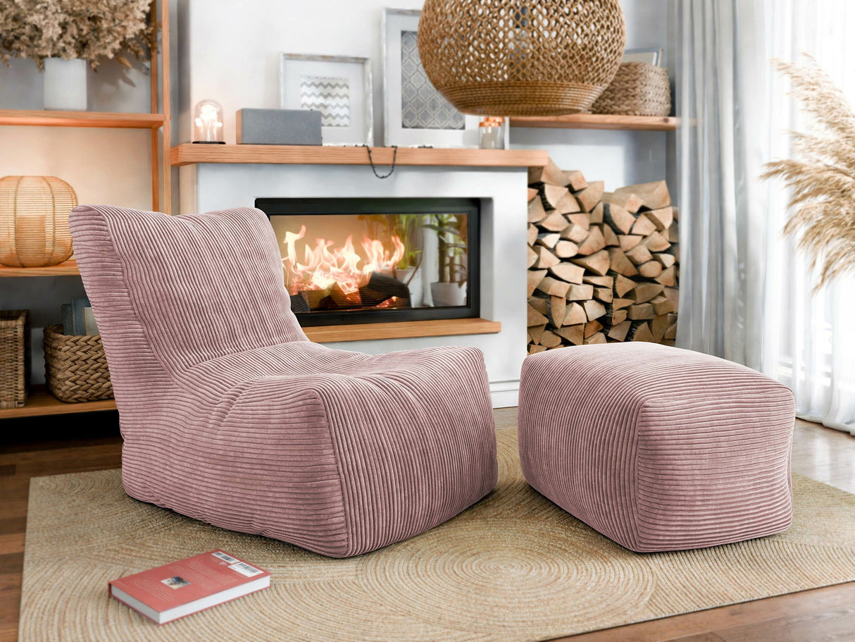 Babzsák Fotel REST + podnóżek EASY, Szín: Poso 27
