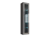 Polc Vigo 180 II (Zigo 180), Led világítás: Igen RGB, Szín: Szürke + Fényes szürke