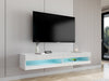 TV-állvány Vigo New 180 (Zigo New 180) II, Szín: Fehér + Fényes fehér, Led világítás: Igen fehér