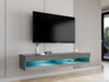 TV-állvány Vigo New 180 (Zigo New 180) II, Led világítás: Igen (Fehér), Szín: Szürke + Fényes szürke