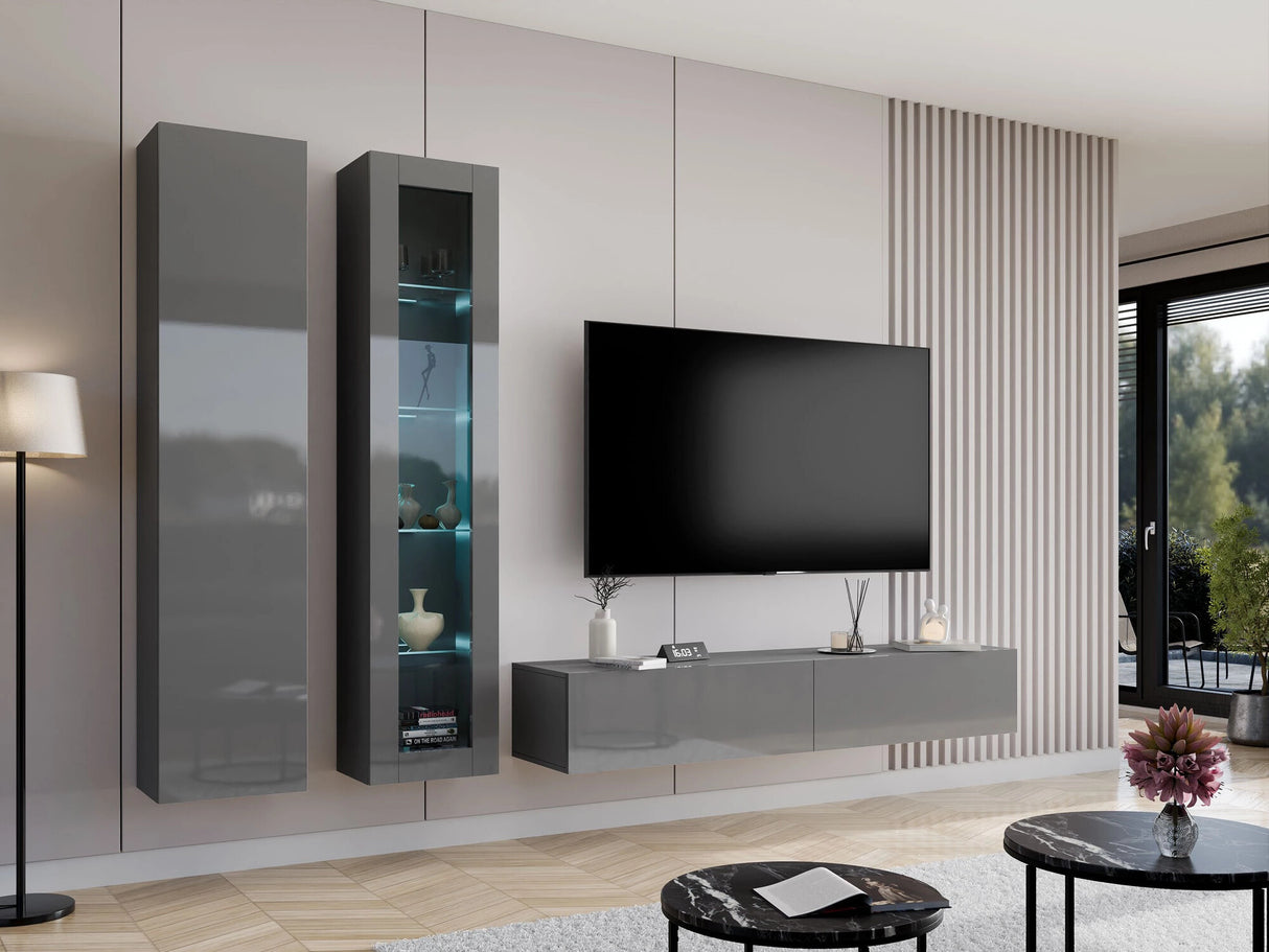 Polc Vigo 180 II (Zigo 180), Szín: Szürke + Fényes szürke