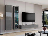 Polc Vigo 180 II (Zigo 180), Szín: Szürke + Fényes szürke