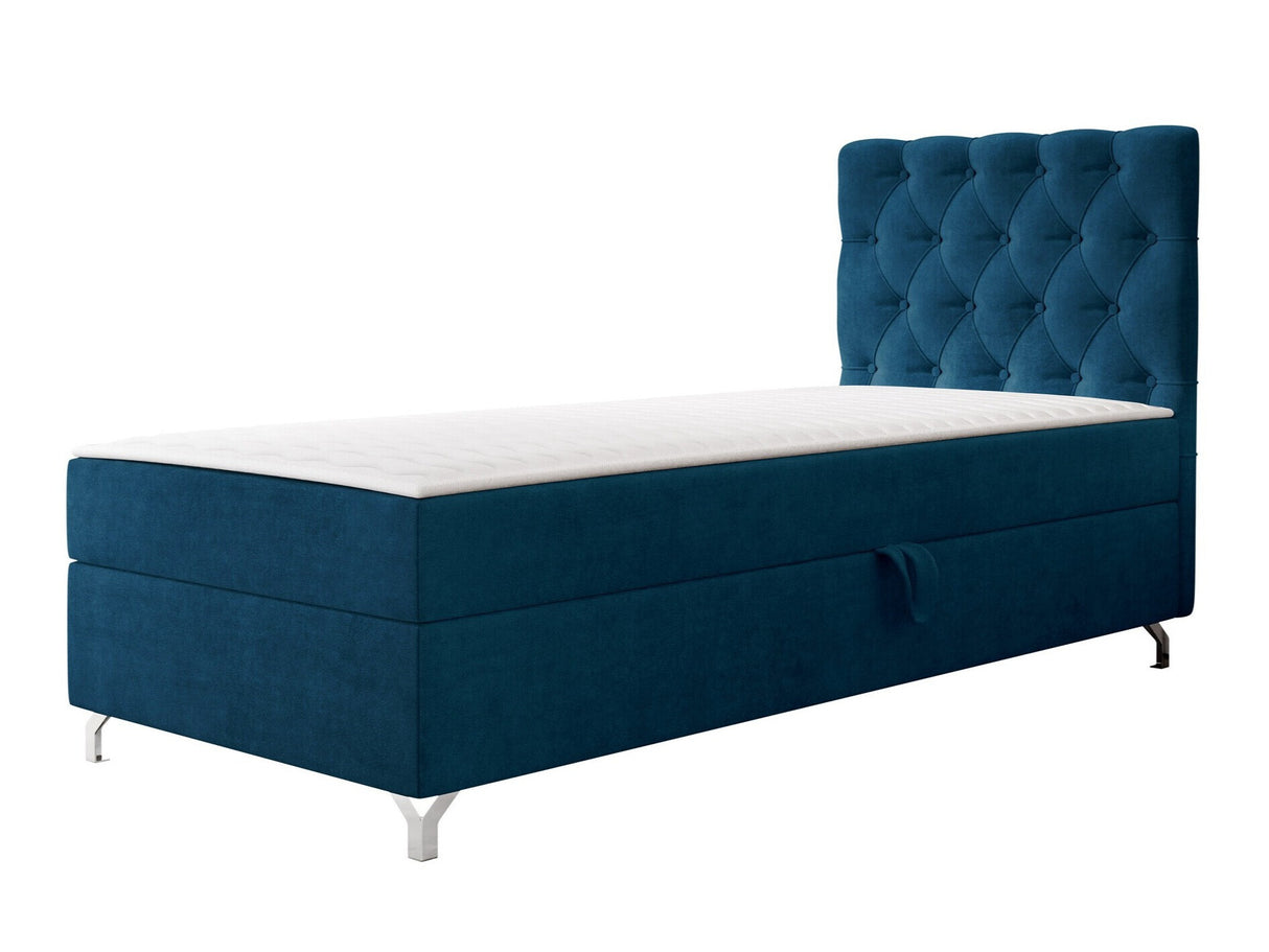 Kontinentális ágy Łóżko kontynentalne CHESTER z pojemnikiem + TOPPER, Szín: Manila 26, Alvó felület mérete: 90 x 200 cm, Ágyneműtartó: Jobbra