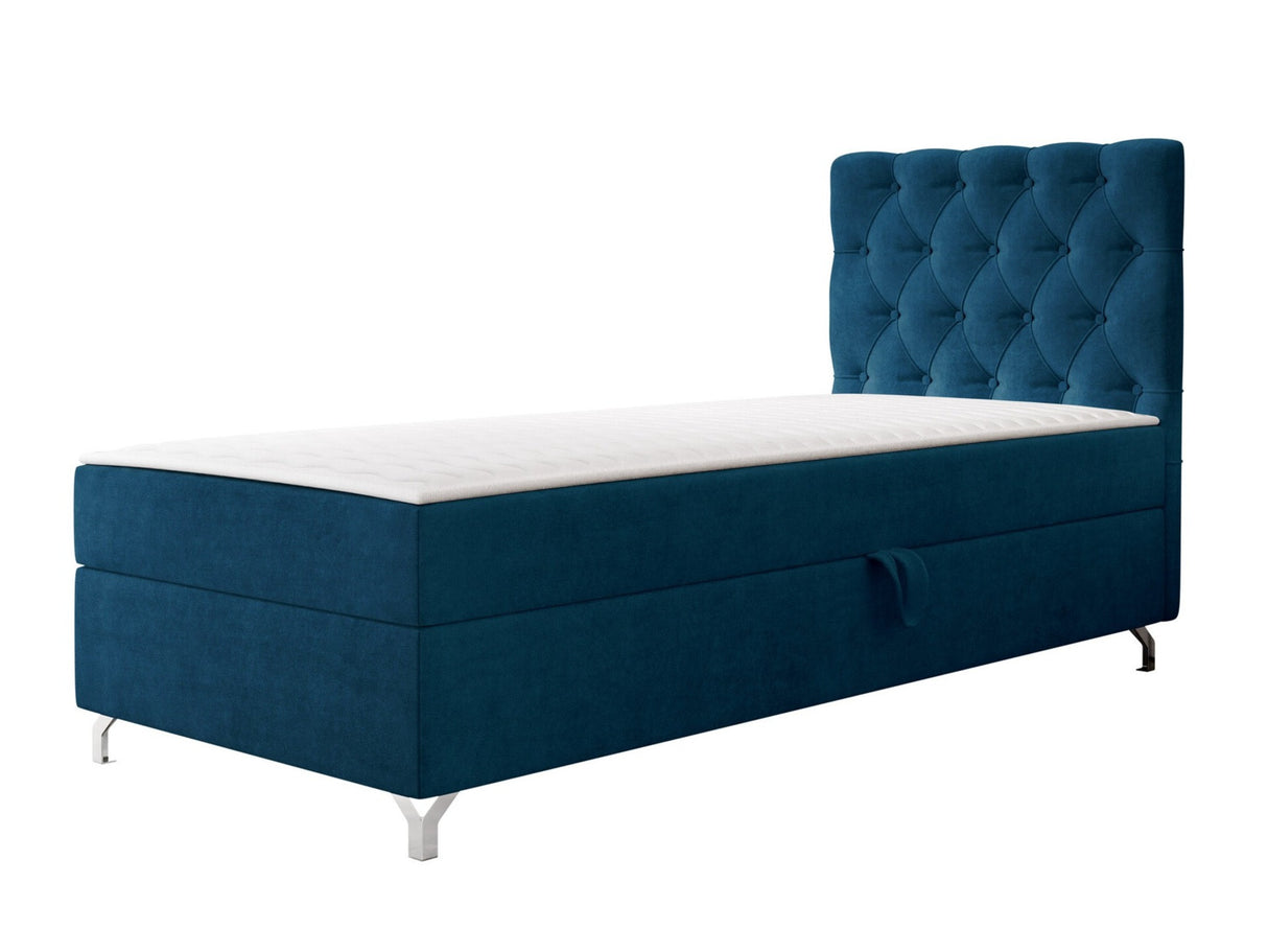 Kontinentális ágy Łóżko kontynentalne CHESTER z pojemnikiem + TOPPER, Szín: Manila 26, Alvó felület mérete: 80 x 200 cm, Ágyneműtartó: Jobbra
