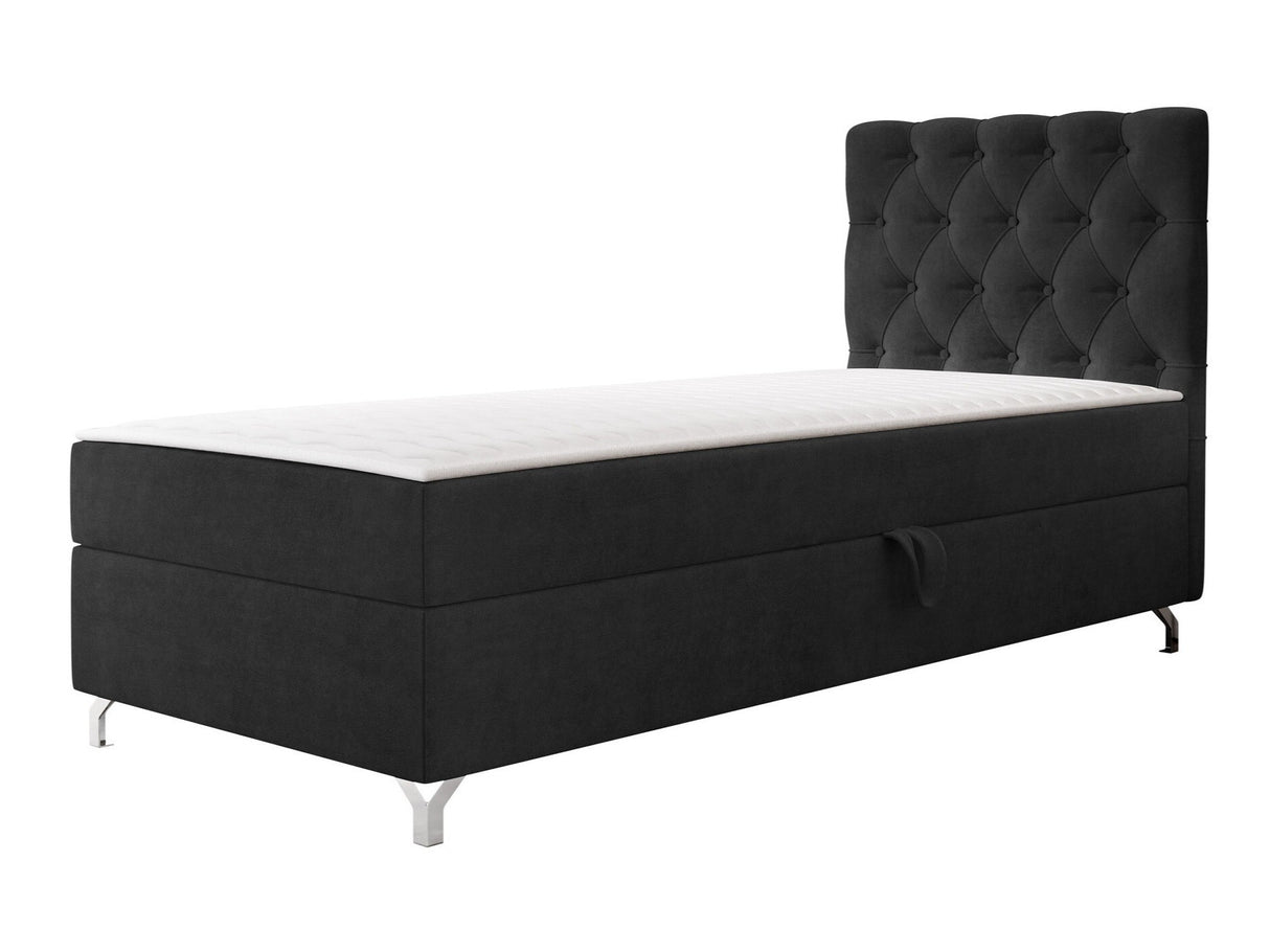Kontinentális ágy Łóżko kontynentalne CHESTER z pojemnikiem + TOPPER, Szín: Manila 18, Alvó felület mérete: 90 x 200 cm, Ágyneműtartó: Jobbra