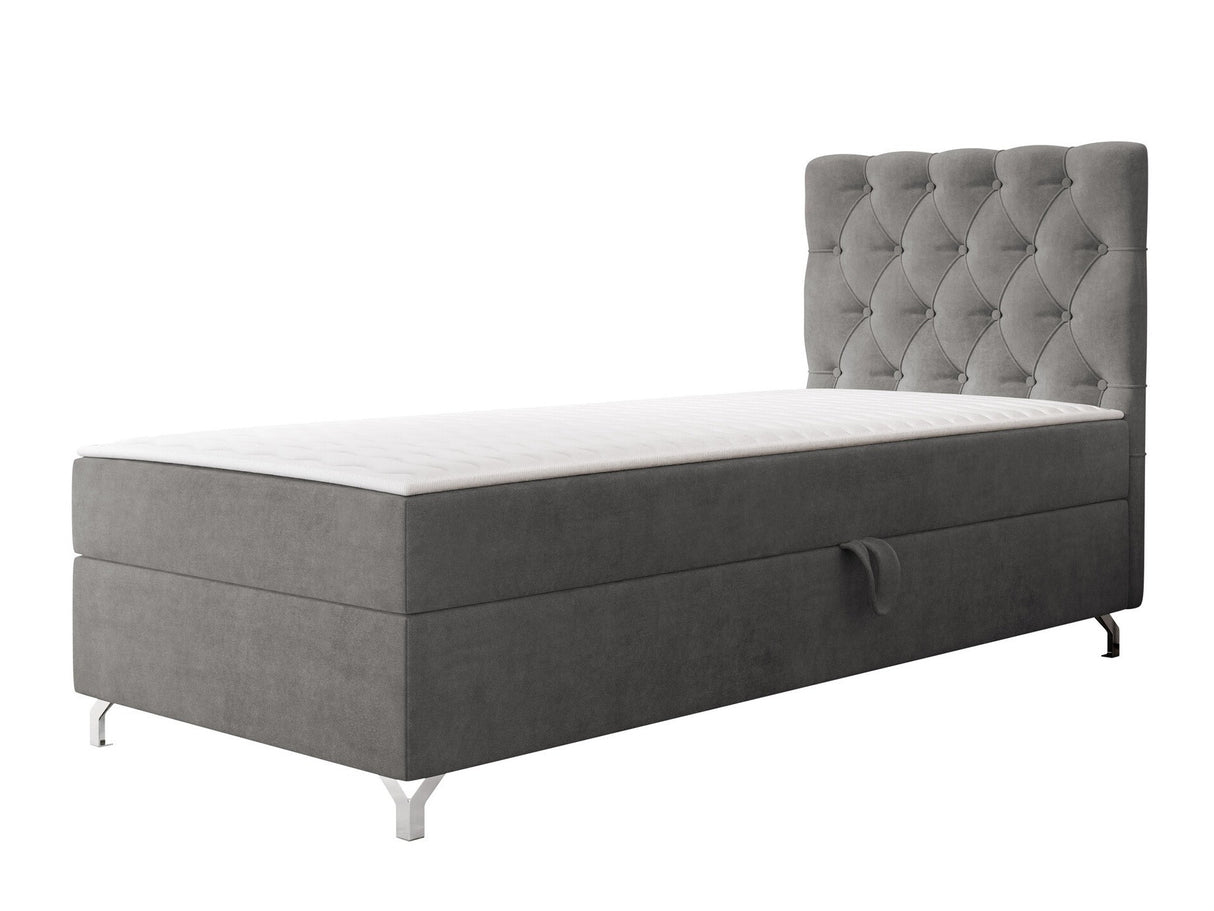 Kontinentális ágy Łóżko kontynentalne CHESTER z pojemnikiem + TOPPER, Szín: Manila 16, Alvó felület mérete: 90 x 200 cm, Ágyneműtartó: Jobbra