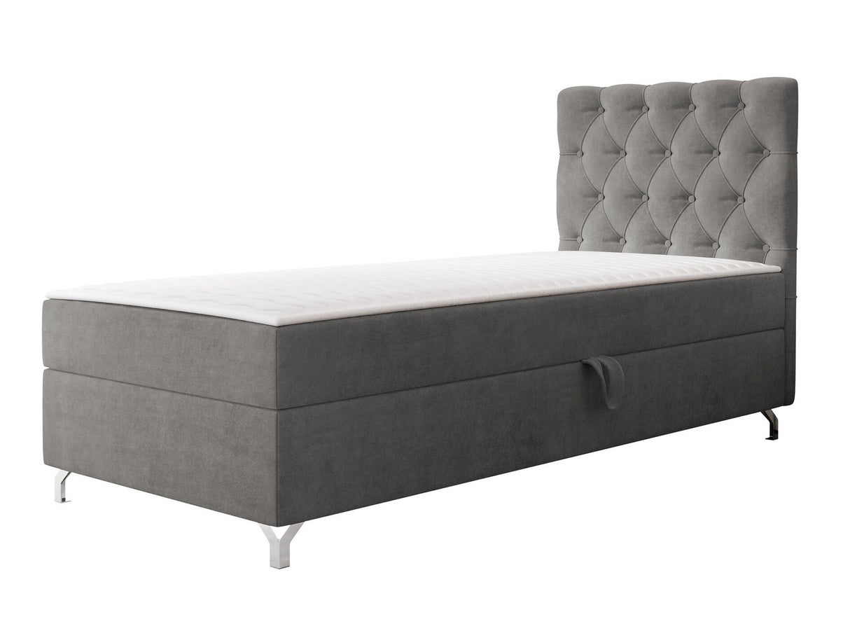 Kontinentális ágy Łóżko kontynentalne CHESTER z pojemnikiem + TOPPER, Szín: Manila 16, Alvó felület mérete: 80 x 200 cm, Ágyneműtartó: Jobbra
