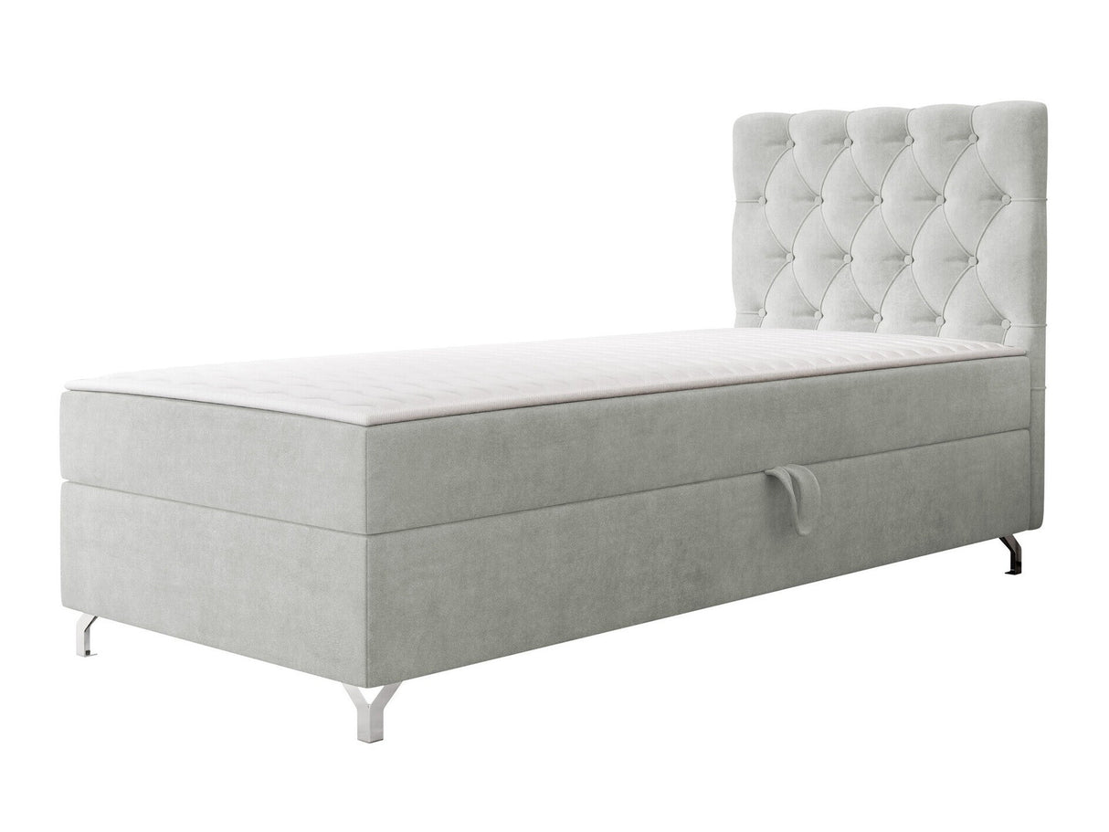 Kontinentális ágy Łóżko kontynentalne CHESTER z pojemnikiem + TOPPER, Szín: Manila 14, Alvó felület mérete: 90 x 200 cm, Ágyneműtartó: Jobbra