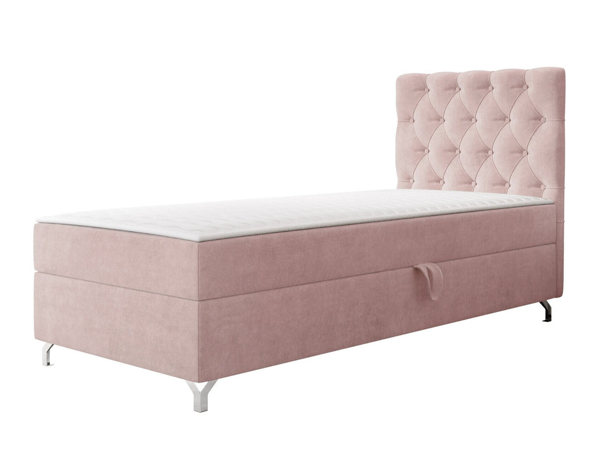 Kontinentális ágy Łóżko kontynentalne CHESTER z pojemnikiem + TOPPER, Szín: Manila 09, Alvó felület mérete: 80 x 200 cm, Ágyneműtartó: Jobbra