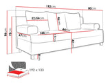 Kanapéágy Dover (Don), Szín: Lux 30 + Evo 30