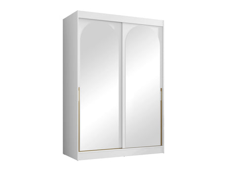 Gardróbszekrény Szafa przesuwna MODIN 150, Szín: Fehér, Fogantyú színe: Aranysárga