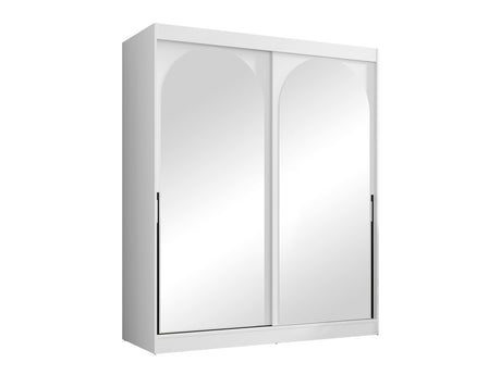 Gardróbszekrény Szafa przesuwna MODIN 180, Szín: Fehér, Fogantyú színe: Fekete