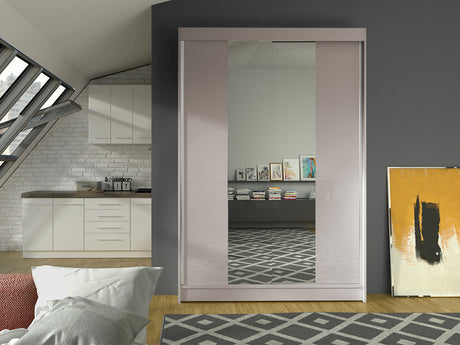 Gardróbszekrény Linem II (Parys II), Szín: Kasmír, Led világítás: Nem