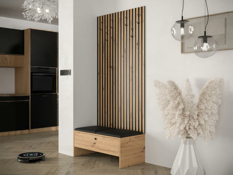 Előszoba garnitúra Balma IV (Esmoltis), Szín: Artisan tölgy + Öko bőr Soft 011