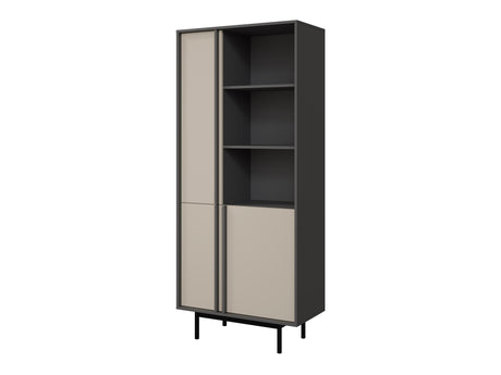 Könyvespolc Regał duży 3D ALSY REG 2 Antracyt/Beż Jasny (Beige)