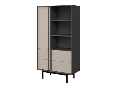 Könyvespolc Regał śpirosni 2S ALSY REG 4 Antracyt/Beż Jasny (Beige)
