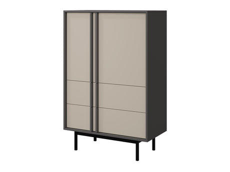 Komód Regał mały 2S2D ALSY REG 5 Antracyt/Beż Jasny (Beige)