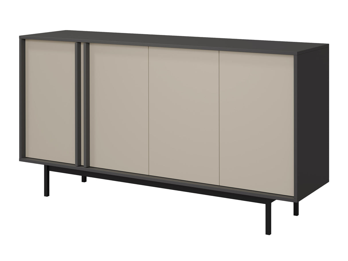 Szekrény Komoda duża 4D ALSY REG 6 Antracyt/Beż Jasny (Beige)