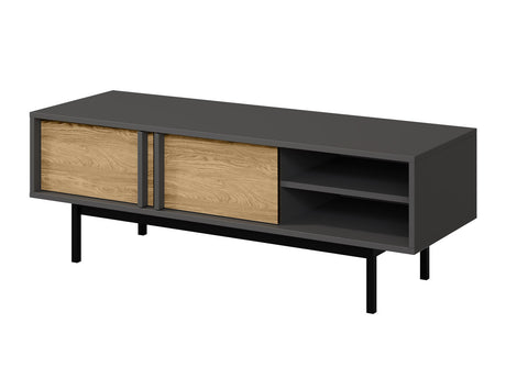 TV-állvány Szafka RTV mała 2D ALSY REG 10 Antracyt/Dąb Olejowany (Tölgy)