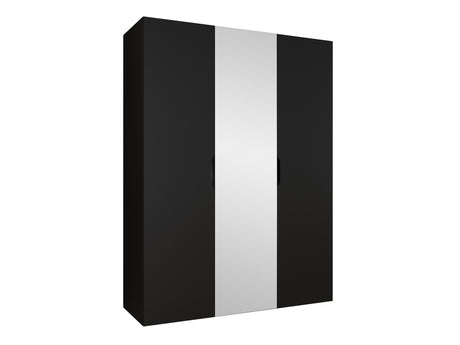 Gardróbszekrény Szafa 150 MALAGA z lustrem, Szín: Fekete