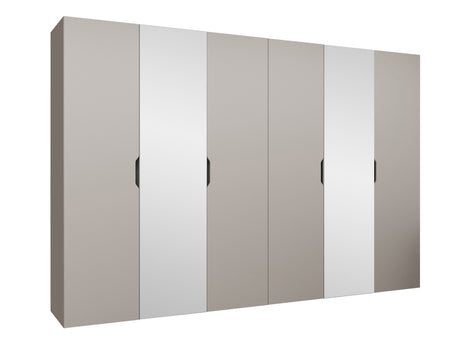 Gardróbszekrény Szafa 300 MALAGA z lustrem, Szín: Kasmír