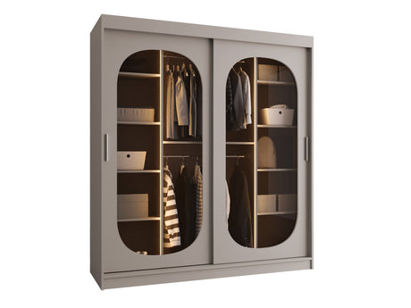 Gardróbszekrény Szafa 180 BAHRAJN, Szín: Kasmír, Fiókok: Nem, Led világítás: Igen