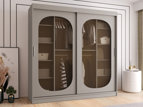 Gardróbszekrény Szafa 200 BAHRAJN, Szín: Kasmír, Fiókok: Nem, Led világítás: Nem