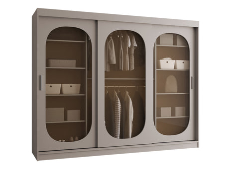 Gardróbszekrény Szafa 250 BAHRAJN, Szín: Kasmír, Fiókok: Igen, Led világítás: Nem