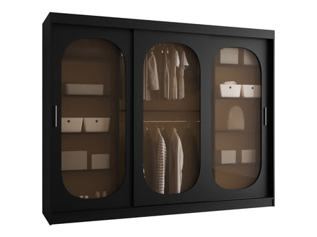 Gardróbszekrény Szafa 250 BAHRAJN, Szín: Fekete, Fiókok: Nem, Led világítás: Nem