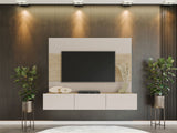 Nappali szett Szafka RTV 180x150 DEROMI, Szín: Beige + Tölgy
