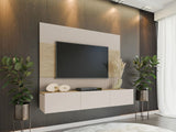 Nappali szett Szafka RTV 180x150 DEROMI, Szín: Beige + Tölgy